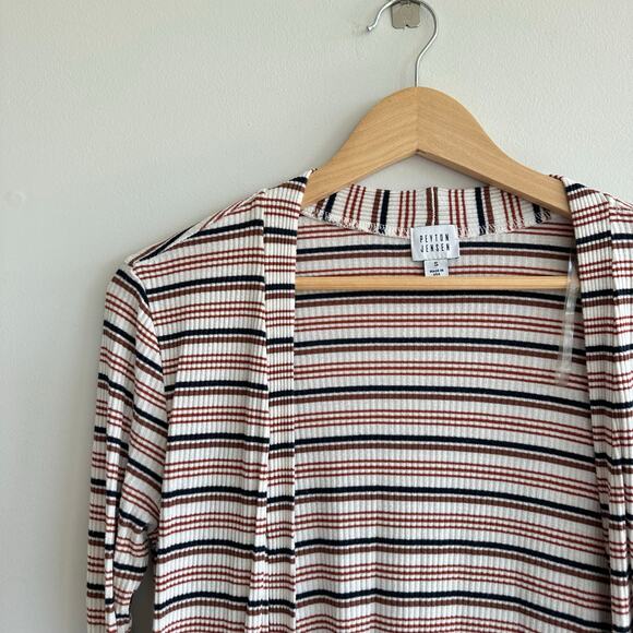 Evereve Peyton Jensen Jenny Striped Duster Cardigan S - Picture 3 of 8